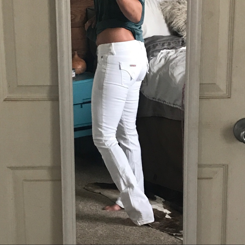 Hudson white jeans. Flare leg